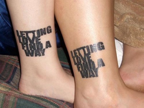 Letting Love Find A Way Ankle Tattoos