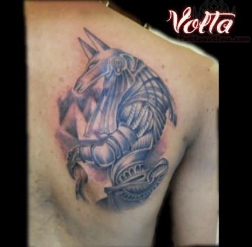Right Back SHoulder Lord Anubis Tattoo