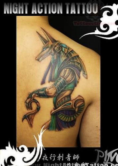Anubis Tattoo Tattoo On Men Back Shoulder