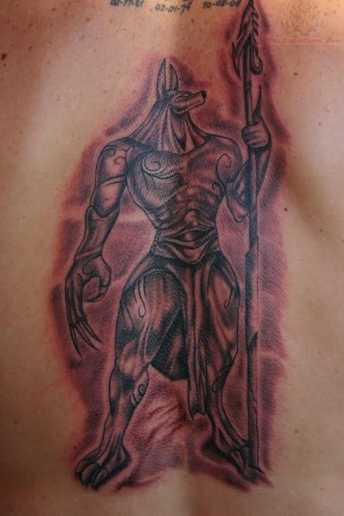 Awesome Egyptian God Anubis Tattoo