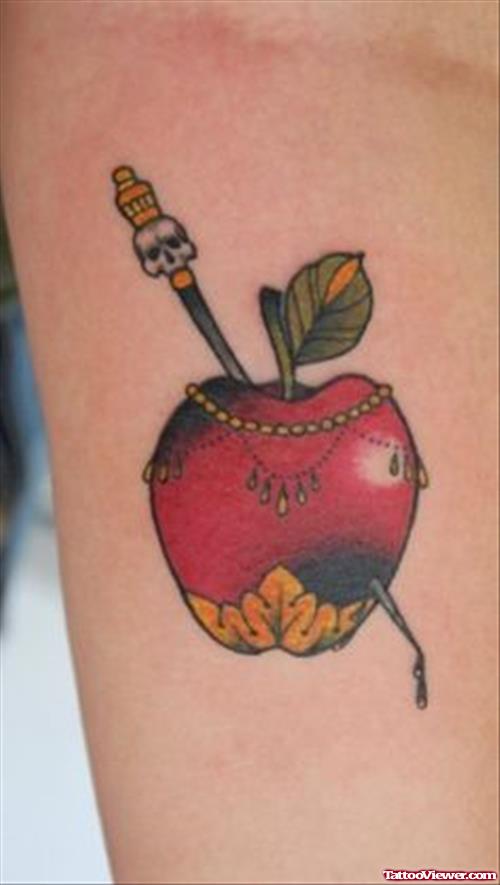Dagger Rotten Apple Tattoo