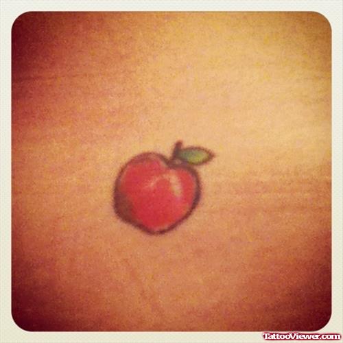 Unique Red Apple Tattoo