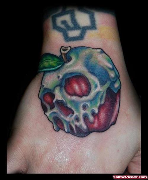 Poison Apple Tattoo On Hand