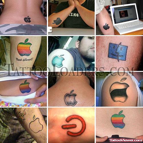 Colored Apple Tattoos