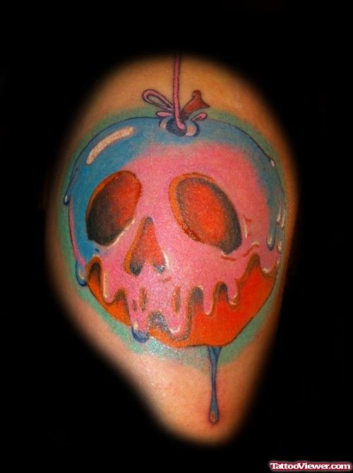Awesome Rotten Apple Tattoo Design
