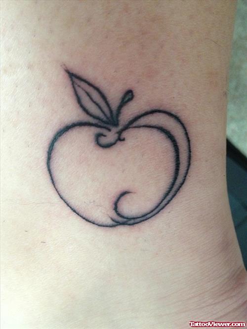 Beautiful Apple Tattoo For Girls