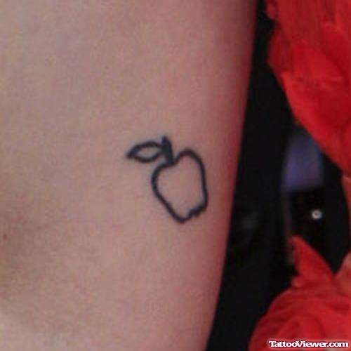 Awesome Outline Apple Tattoo