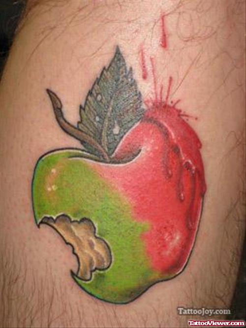 Red And Green Apple Tattoo