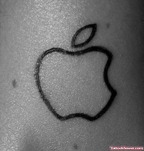 Outline Apple Tattoo