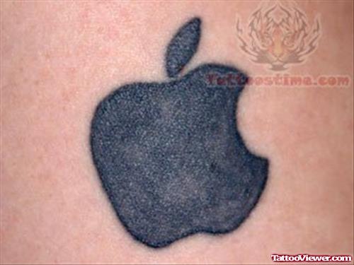 Apple Black Ink Tattoo