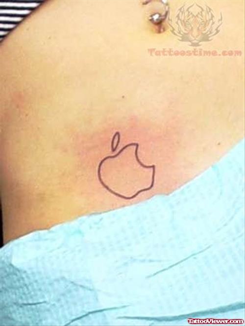 Hip Apple Tattoo Outline