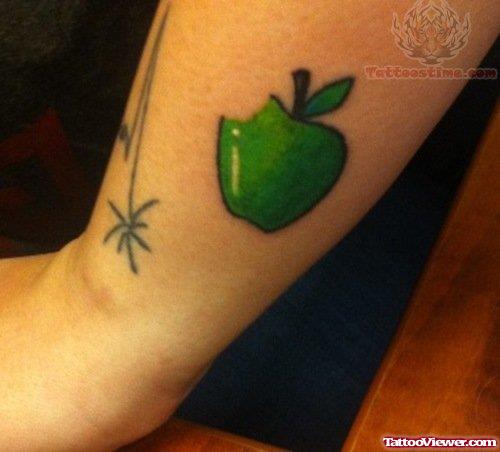 Green Apple Tattoo For Arm