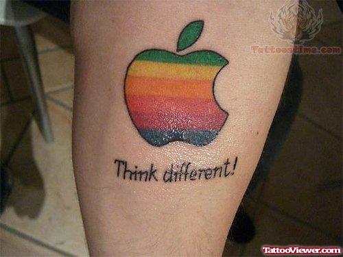 Colorful Apple Tattoo