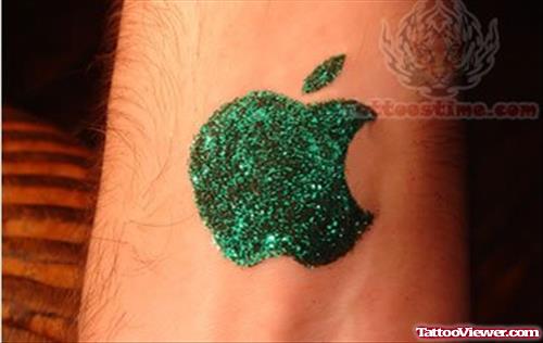 Apple Glitter Tattoo