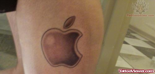 Stylish Apple Logo Tattoo