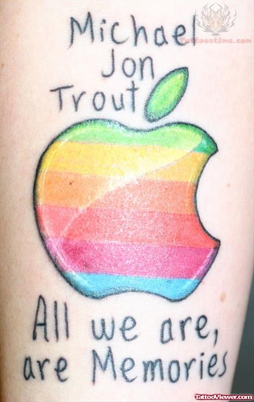 Memorial Apple Logo Tattoo