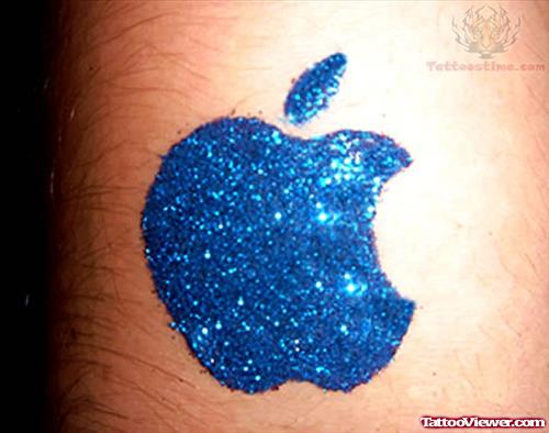 Glitter Apple Tattoo