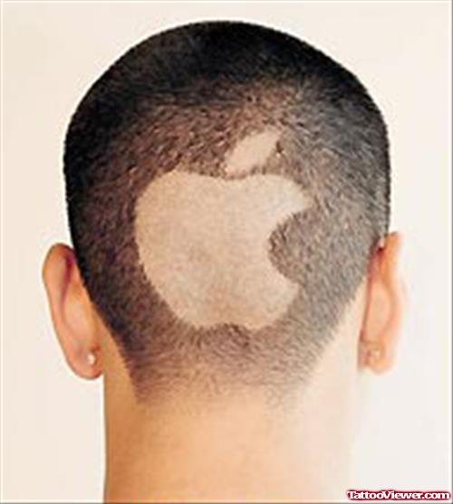 Apple Tattoo In Haircut