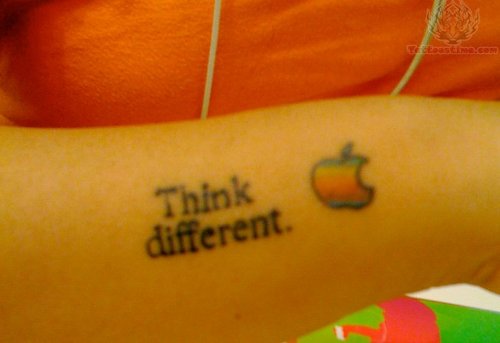 Apple Color Logo Tattoo