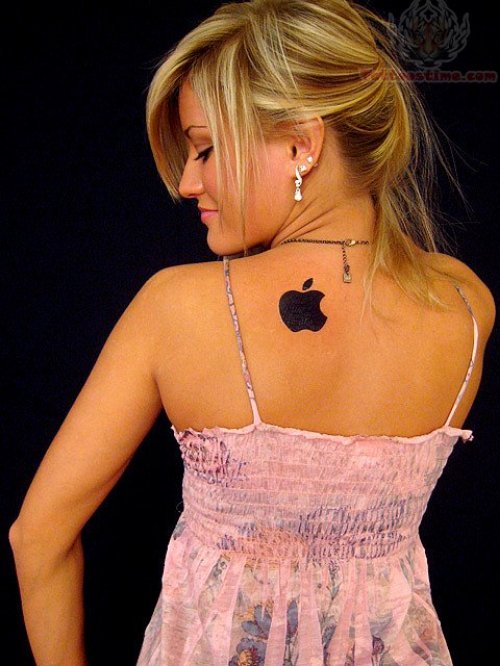 Back Shoulder Apple Tattoo