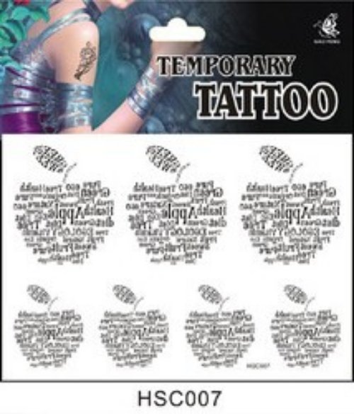 Lettering Apple Tattoos Designs
