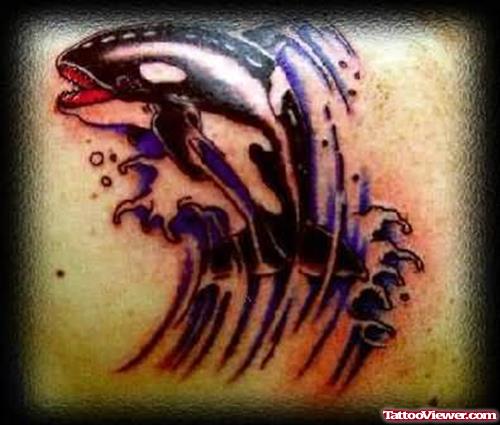 Aqua Dolphin Tattoo Design