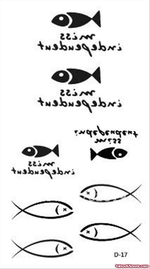 Aqua Fish Tattoos Design