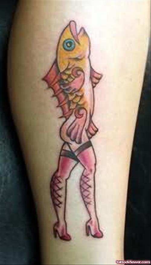Girl Aqua Tattoo On Arm
