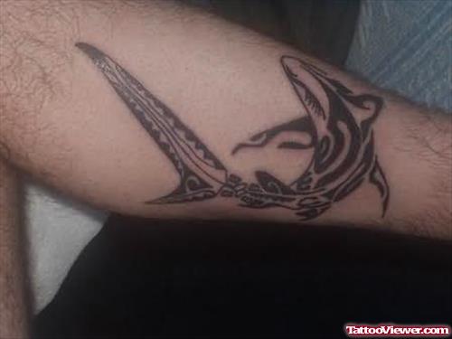 Black Fish Tattoo On Arm