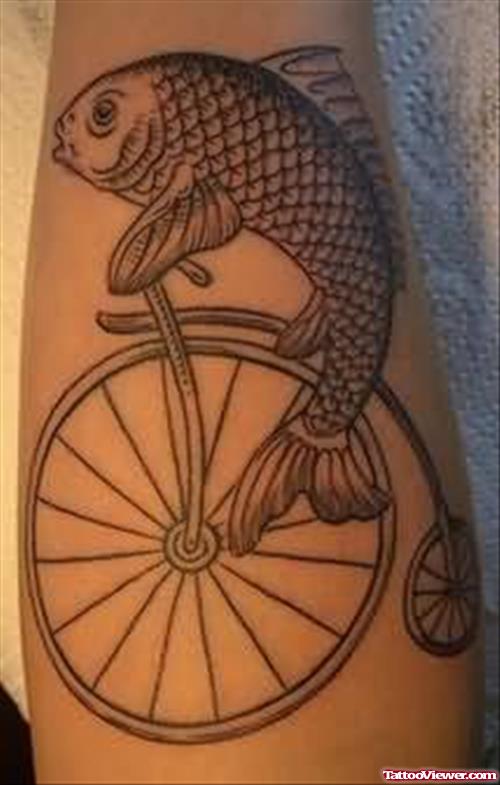 Aqua With Cycle Tattoo