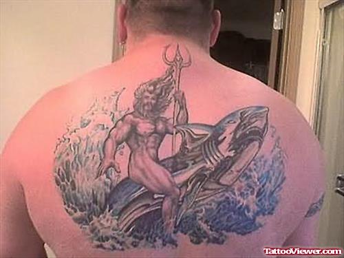 Big Aqua Tattoo On Back