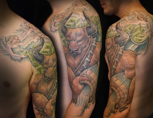 Amazing Tattoo On Shoulder & Arm