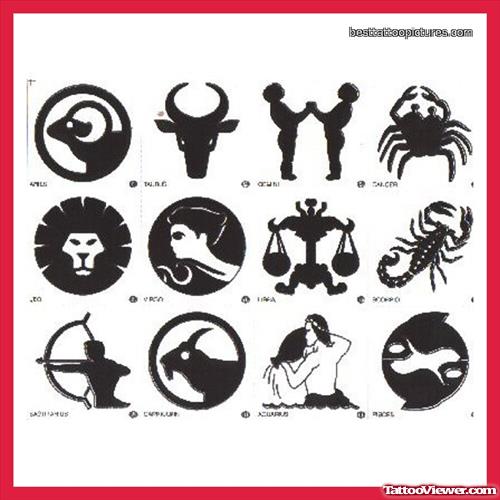 Zodiac Signs Aquarius Tattoo