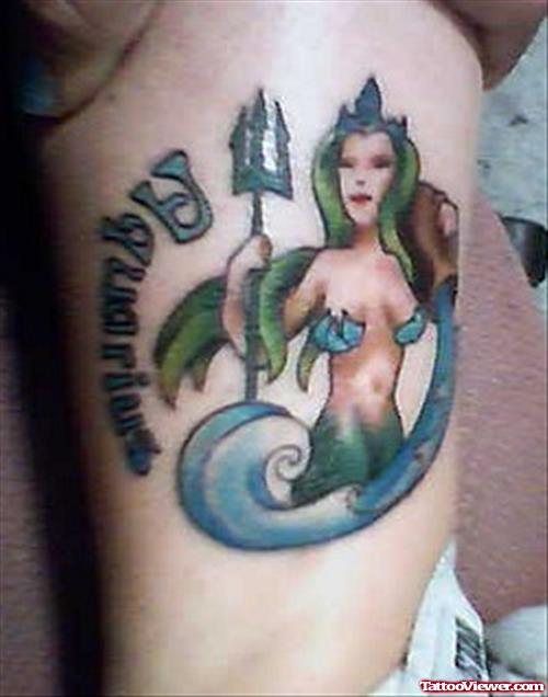 Colored Ink Aquarius Tattoo