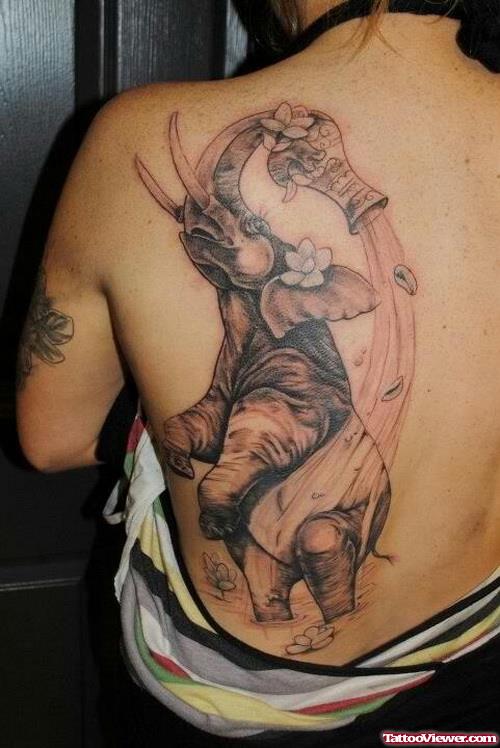 Amazing Back Body Aquarius Tattoo