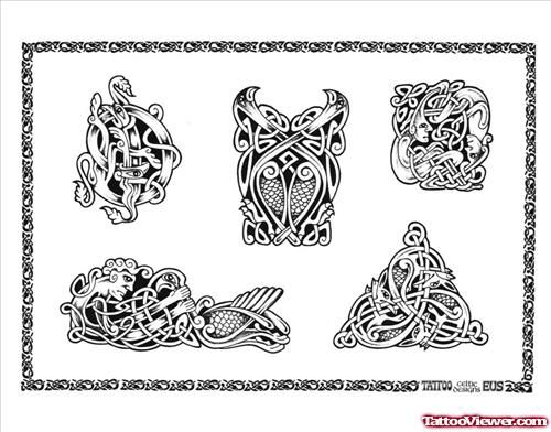 Celtic Aquarius Tattoos Designs