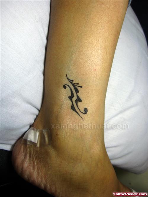 Aquarius Tattoo On Ankle
