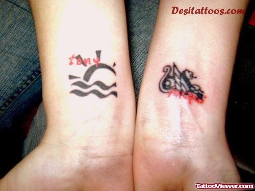 Amazing Aquarius Tattoos On Wrist