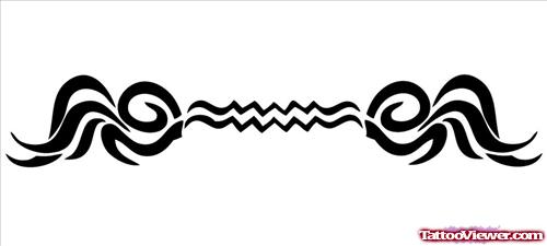 Aquarius Tribal Tattoo Design