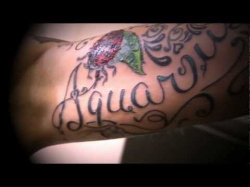 Latest Aquarius Tattoo On Wrist