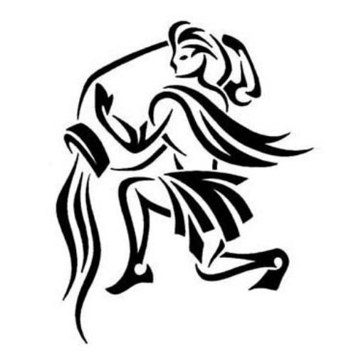 Tribal Aquarius Zodiac Symbol Tattoo Design