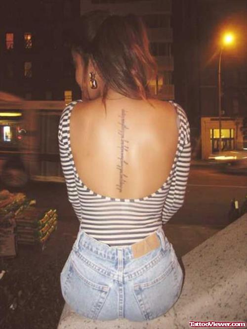 Best Girl Back Body Arabic Tattoo