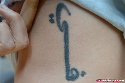 Black Ink Arabic Tattoo