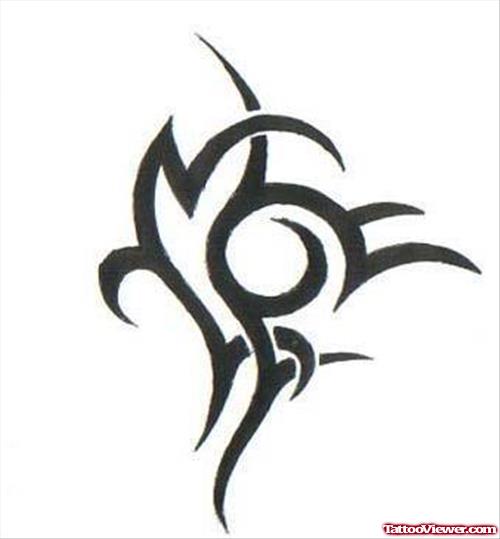 Black Tribal Aries Tattoo Designm