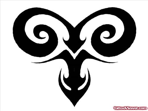Tribal Aries Tattoo Design