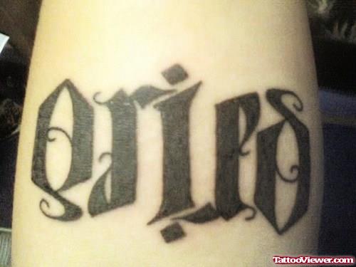 Black Ink Aries Tattoo