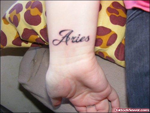 Wrist Aries Tattoo