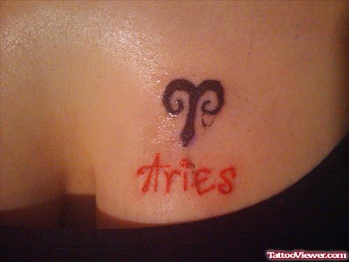 Aries Zodiac Tattoo For Girls