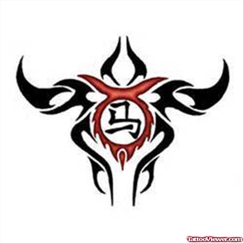 Tribal Taurus And Aries Tattoo Designs
