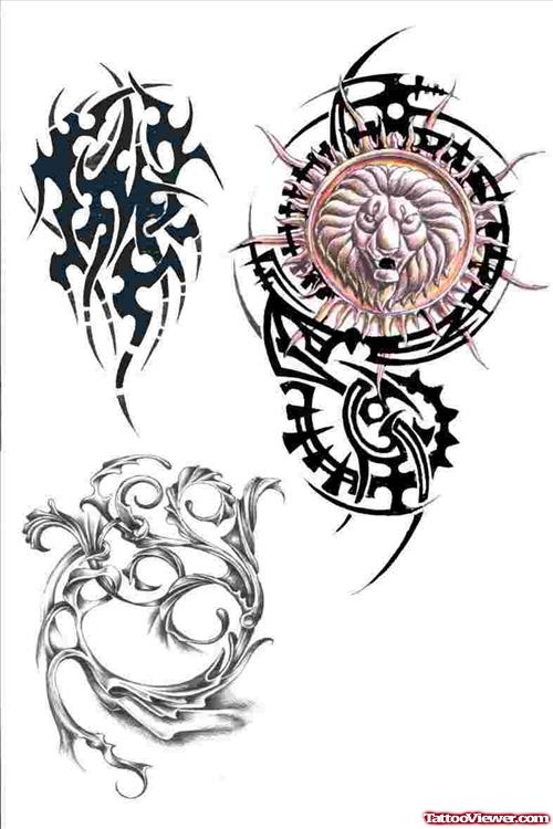 Tribal Aries Tattoos Designs